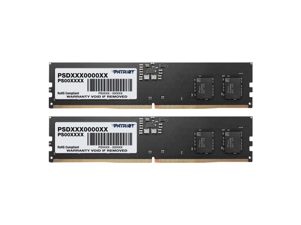 Patriot Signature Line - DDR5 - sats - 16 GB: 2 x 8 GB - DIMM 288-pin - 2400 MHz / PC5-38400 - CL40 - 1.1 V - ej buffrad - on-die ECC - svart