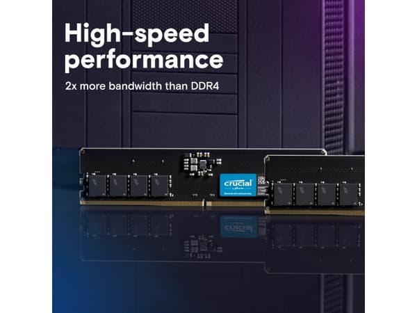 Crucial - DDR5 - modul - 64 GB - DIMM 288-pin - 1400 MHz / PC5-44800 - CL46 - 1.1 V - ej buffrad - on-die ECC - svart