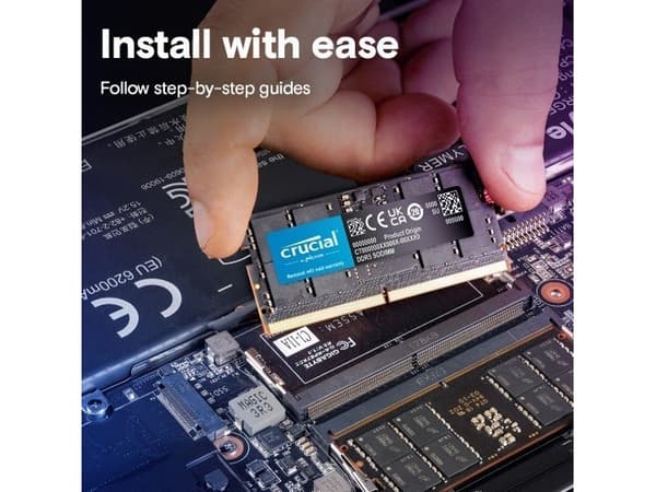 Crucial 24GB-sett (2x12GB) DDR5-5600 SODIMM CL46 (16Gbit)