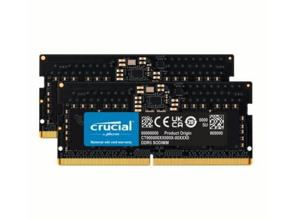 Crucial 24GB-sett (2x12GB) DDR5-5600 SODIMM CL46 (16Gbit)