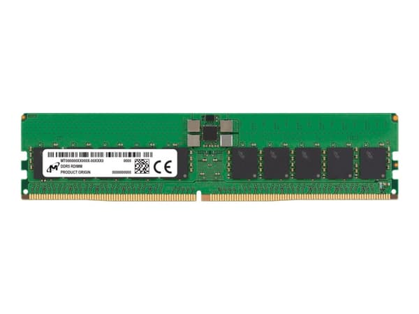 Micron - DDR5 - modul - 32 GB - DIMM 288-pin - 6400 MHz / PC5-51200 - CL52 - 1.1 V - registrerad - ECC - grön