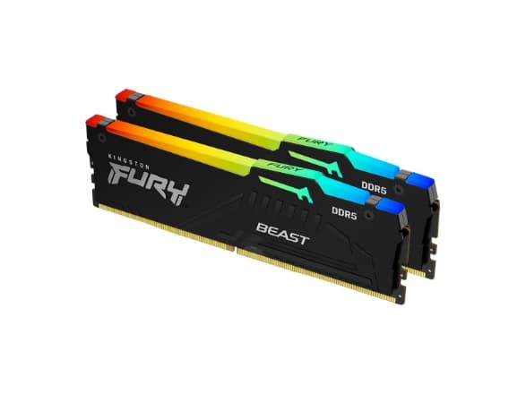 Kingston Technology FURY Beast RGB, 32 GB, 2 x 16 GB, DDR5, 288-pin DIMM