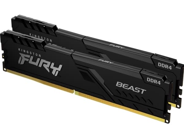 Kingston FURY Beast - DDR4 - sats - 32 GB: 2 x 16 GB - DIMM 288-pin - 1600 MHz / PC4-25600 - CL16 - 1.35 V - ej buffrad - icke ECC - svart