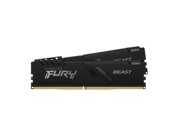 Kingston FURY Beast - DDR4 - sats - 32 GB: 2 x 16 GB - DIMM 288-pin - 1600 MHz / PC4-25600 - CL16 - 1.35 V - ej buffrad - icke ECC - svart