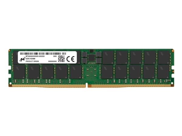 Micron - DDR5 - modul - 64 GB - DIMM 288-pin - 6400 MHz / PC5-51200 - CL52 - 1.1 V - registrert - ECC - grønn