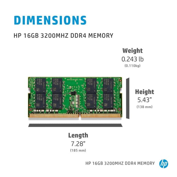 HP RAM 16 GB DDR4 3200 MHz SODIMM 286J1AA#AC3