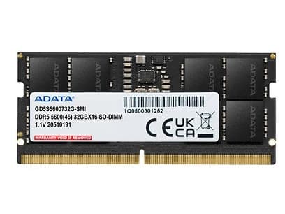 ADATA Gold, 32 GB, 1 x 32 GB, DDR5, 262-pin SO-DIMM