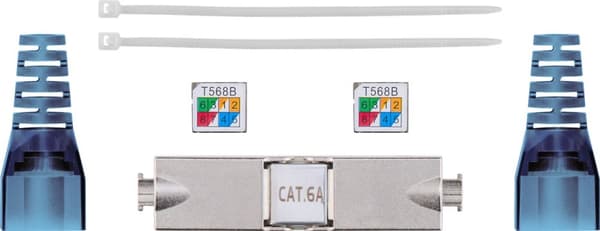 Værktøjsfrit kabelstik "Slim" CAT 6A, STP afskærmet