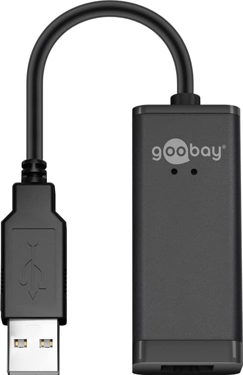 USB 2.0 Fast Ethernet-nätverksadapter, Svart