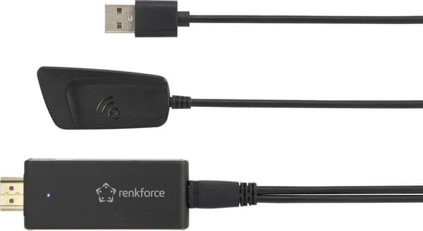 Renkforce renkCast 3 HDMI streaming stick AirPlay, Miracast, DLNA, Ekstern antenne