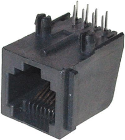 shiverpeaks ®-BASIC-S--Modular panel jack 8/8 til PCB montering, uskærmet (BS79220) Sort