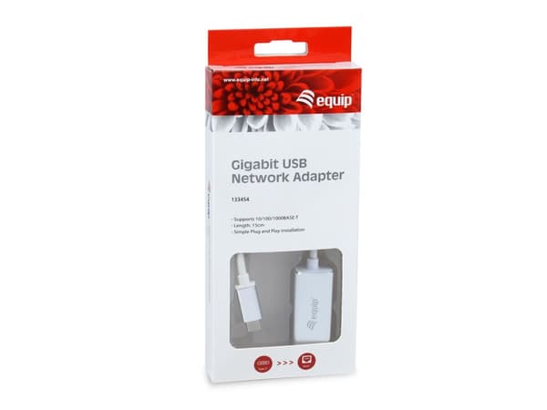 Utrusta/USB Typ C till RJ45 Gigabit nätverksadapter/ 10/100/1000/0,15 m/ Silver