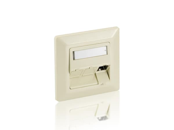 Udstyr RJ45 rammesæt 3xRJ45 planmonteret ren hvid polybag