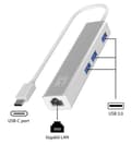 Miniatyrbild 2 av 3: LevelOne Adapter USB-C -> RJ45 10/100/1000.3xUSB3.0 0.15m si (USB-0504NY VERSION)