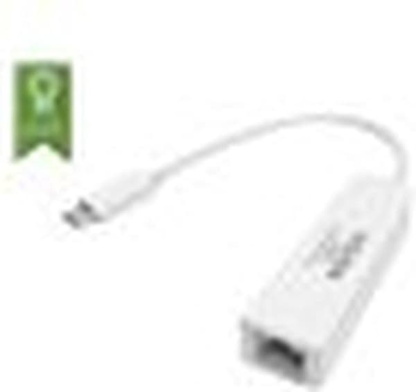 Vision TC-USBCETH RJ-45 USB-C Vit kabeladapter/reducerare