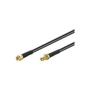 Wentronic Goobay WLAN-antenneforlængerkabel, sort, 3 m - RP-SMA-stik > RP-SMA-stik (51677)