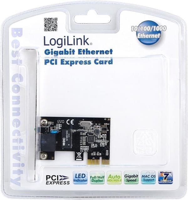 LogiLink PC0029A Netværkskort 1 GBit/s PCI-Express, LAN (10/100/1000 MBit/s)
