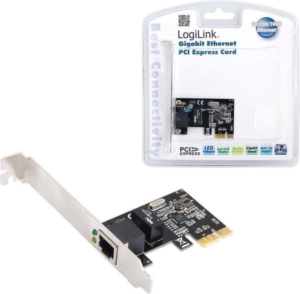 LogiLink PC0029A Netværkskort 1 GBit/s PCI-Express, LAN (10/100/1000 MBit/s)