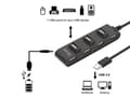 Pikkukuva 3 / 4: 128957 Liitäntäkeskitin USB 2.0 480 Mbit/s Musta