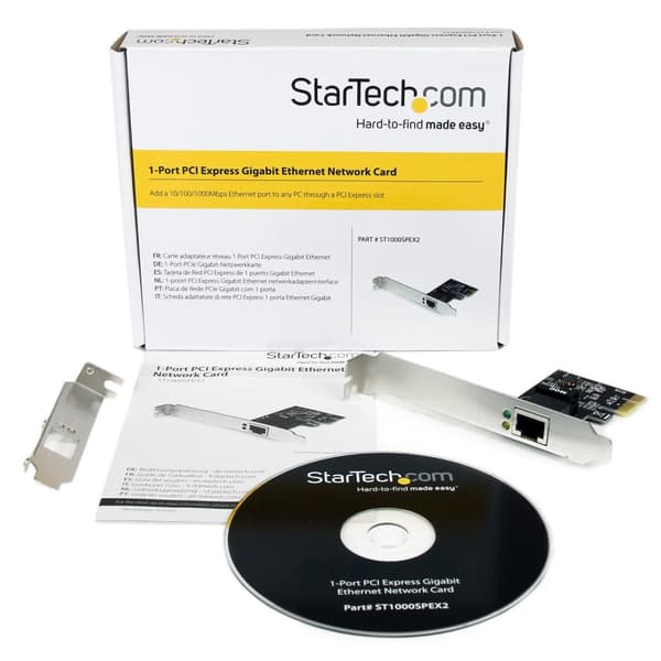 StarTech.com PCI Express Gigabit Ethernet-nätverkskort - PCIe Server NIC-nätverkskort - Nätverksadaptrar - PCIe Low Profile - Gigabit Ethernet (ST1000