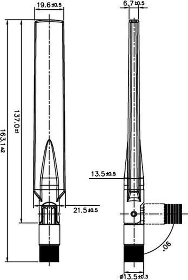 DeLOCK GSM / UMTS / LTE-antenne med SMA (m)-stik - 1 - 3,5 dBi