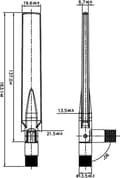 Miniatyrbillede 2 af 8: DeLOCK GSM / UMTS / LTE-antenne med SMA (m)-stik - 1 - 3,5 dBi