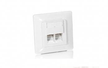 Udstyr 125725 fatning (RJ-45, 5e, -40-80 °C, hvid, ABS syntetisk, polycarbonat, 80 mm) Hvid