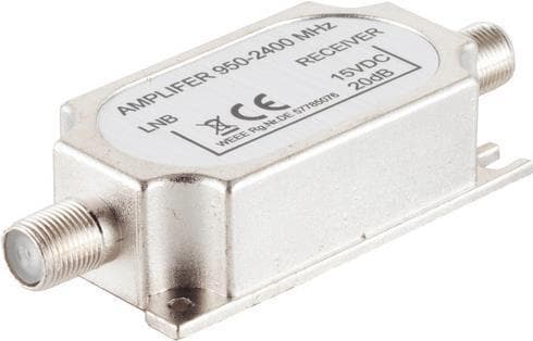 ShiverPeaks S/CONN maksimale tilslutningsmuligheder SAT in-line forstærker, 950 - 2400 MHz, 16 - 20 dB (86310-85A)
