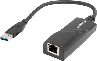 Lanberg NC-1000-01 Kabelgränssnitt/Könsadapter USB-A RJ-45 Svart (NC-1000-01) Svart