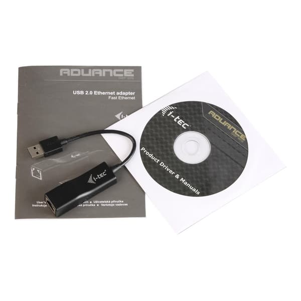 I-TEC USB 2.0 Advance 10/100 Fast Ethernet LAN-netværksadapter USB 2.0 til RJ45 LED-indikator til tablets Ultrabooks Notebooks (U2LAN)