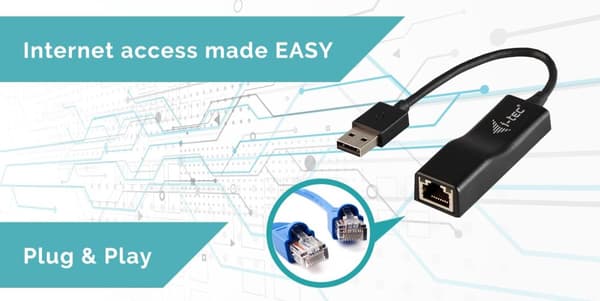 I-TEC USB 2.0 Advance 10/100 Fast Ethernet LAN-netværksadapter USB 2.0 til RJ45 LED-indikator til tablets Ultrabooks Notebooks (U2LAN)