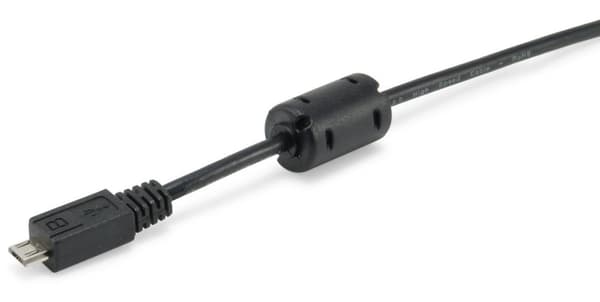 Varustettu 128596 USB-kaapeli 1 m USB 2.0 USB A Micro USB B Musta
