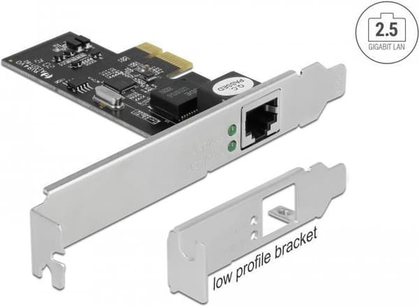 Delock - Nätverksadapter - PCIe 2.1 lågprofil - 2,5GBase-T (89598)