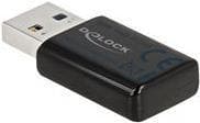 Delock Micro Stick 867 - verkkosovitin - USB3.0 - 802.11ac - musta (12550) musta