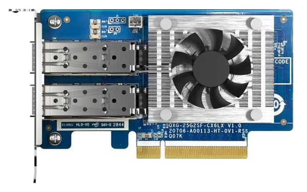 QNAP QXG-25G2SF-CX6 - Nätverksadapter - PCIe 4.0 x8 lågprofil - 25 Gigabit SFP28 x 2 - för QNAP TS-H2490FU