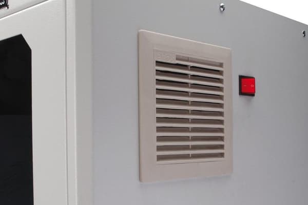 Digitus DN-CC 9002 med Glastür und Lüfter PC-skåp (BxHxD) 300 x 650 x 600 mm Grå-vit (RAL 7035)
