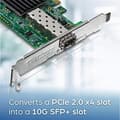 Miniatyrbild 4 av 6: TRENDnet TEG-10GECSFP - Nätverksadapter - PCIe 2.0 x4 Low Profile - 10 Gigabit SFP+ (TEG-10GECSFP)