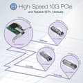 Miniatyrbild 5 av 6: TRENDnet TEG-10GECSFP - Nätverksadapter - PCIe 2.0 x4 Low Profile - 10 Gigabit SFP+ (TEG-10GECSFP)