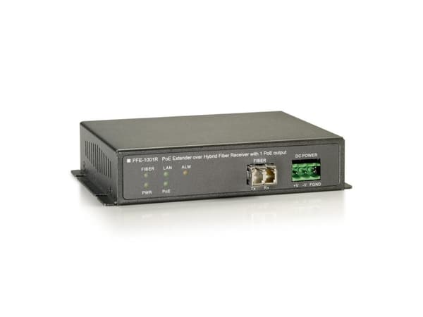 LevelOne PFE-1001R - Netværksforlænger - Fast Ethernet, Gigabit Ethernet - 10Base-T, 100Base-FX, 100Base-TX - op til 2 km (553003) Sort