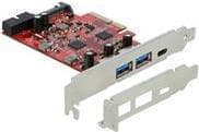 DeLOCK - USB-adapter - PCIe 3.0 x4 - USB 3.2 Gen 2 x 3 + USB3.0 (intern) x 1 (90492)