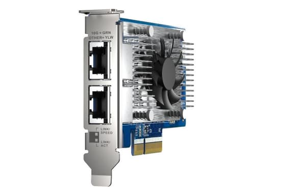 QNAP QXG-10G2T-X710 - Verkkosovitin - PCIe 3.0 x4 matalaprofiilinen - 10 Gb Ethernet x 2 - QNAP QSW-1208-8C, QSW-M2108-2C