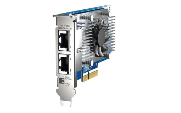 QNAP QXG-10G2T-X710 - Verkkosovitin - PCIe 3.0 x4 matalaprofiilinen - 10 Gb Ethernet x 2 - QNAP QSW-1208-8C, QSW-M2108-2C