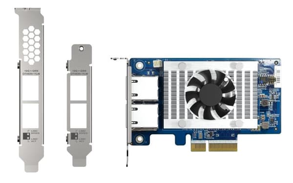 QNAP QXG-10G2T-X710 - Nätverksadapter - PCIe 3.0 x4 Low-Profile - 10 Gb Ethernet x 2 - för QNAP QSW-1208-8C, QSW-M2108-2C