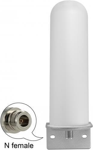 DeLOCK - Antenne - Smart Home - 4 - 6 dBi - ikke-retningsbestemt - udvendig, vægmontering mulig, stangmontering, indvendig - hvid (12571)
