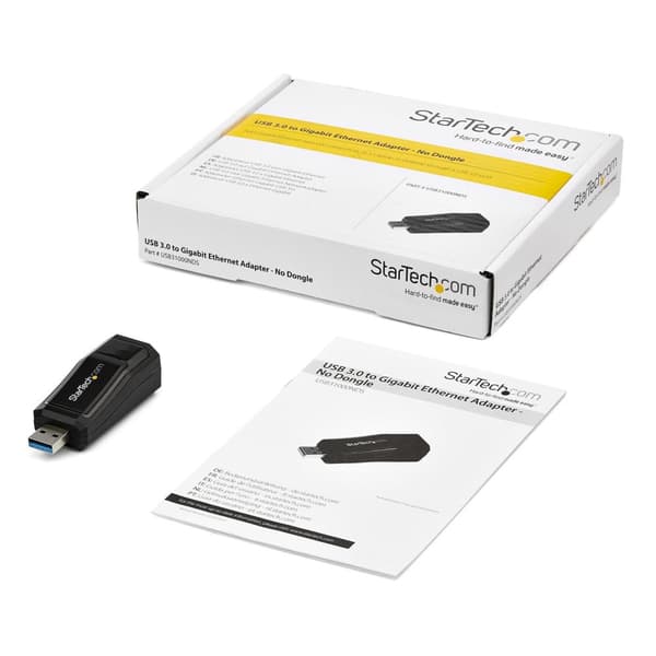 StarTech.com USB3.0 till Gigabit Ethernet Lan-adapter - Nätverksadapter - SuperSpeed USB3.0 - Gigabit Ethernet - Svart (USB31000NDS)