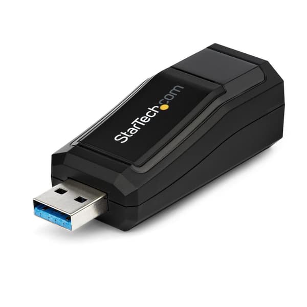 StarTech.com USB3.0 till Gigabit Ethernet Lan-adapter - Nätverksadapter - SuperSpeed USB3.0 - Gigabit Ethernet - Svart (USB31000NDS) Svart
