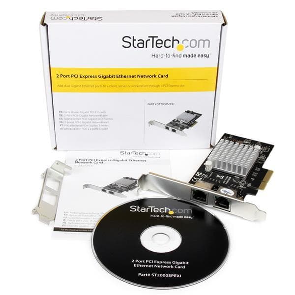 StarTech.com 2 Port PCI Express / PCIe Gigabit Ethernet nätverkskort 2x RJ45 - PCI-e Intel i350 NIC Server Adapter