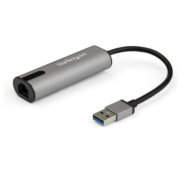 StarTech.com USB LAN-adapter (USB-A til Gigabit-netværk / RJ45-adapter, 2,5 GBASE-T) Sort, Grå