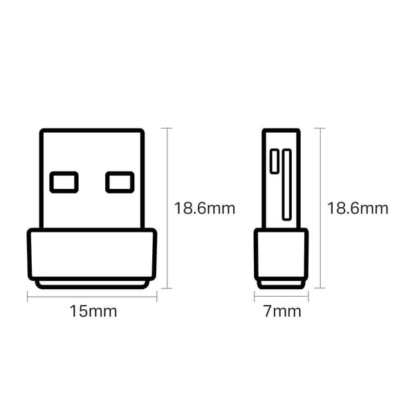 TP-Link Archer T2U Nano - Verkkosovitin - USB 2.0 - 802.11ac