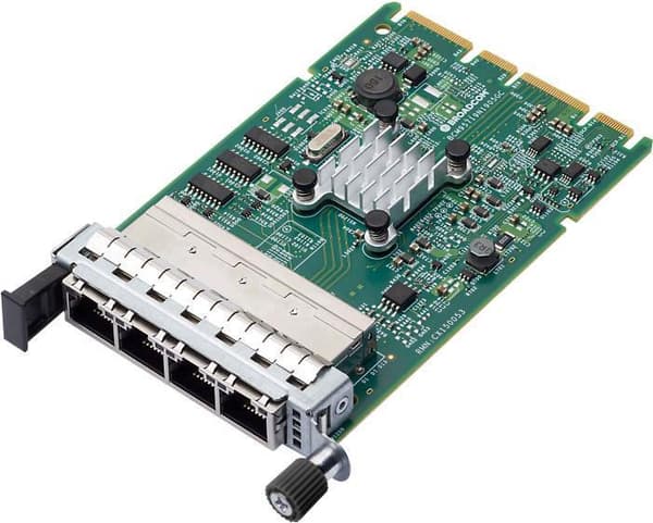 Broadcom NetXtreme E-Series N41GBT - Nätverksadapter - PCIe 2.0 x4 - Gigabit Ethernet x 4 Grön